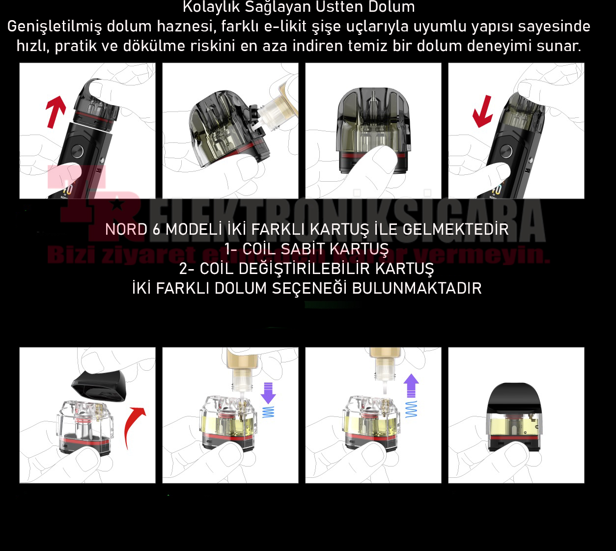 SMOK Nord 6 pod ve kartuş seçenekleri