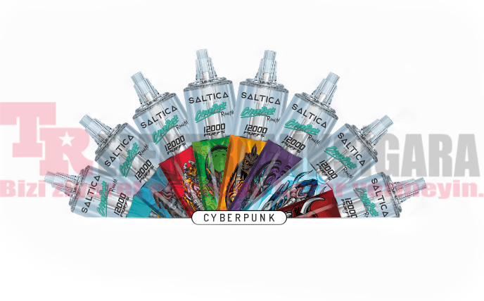 Saltica Cyberpunk 12000 Puff Bar 50mg Nikotin Blueberry Cherry