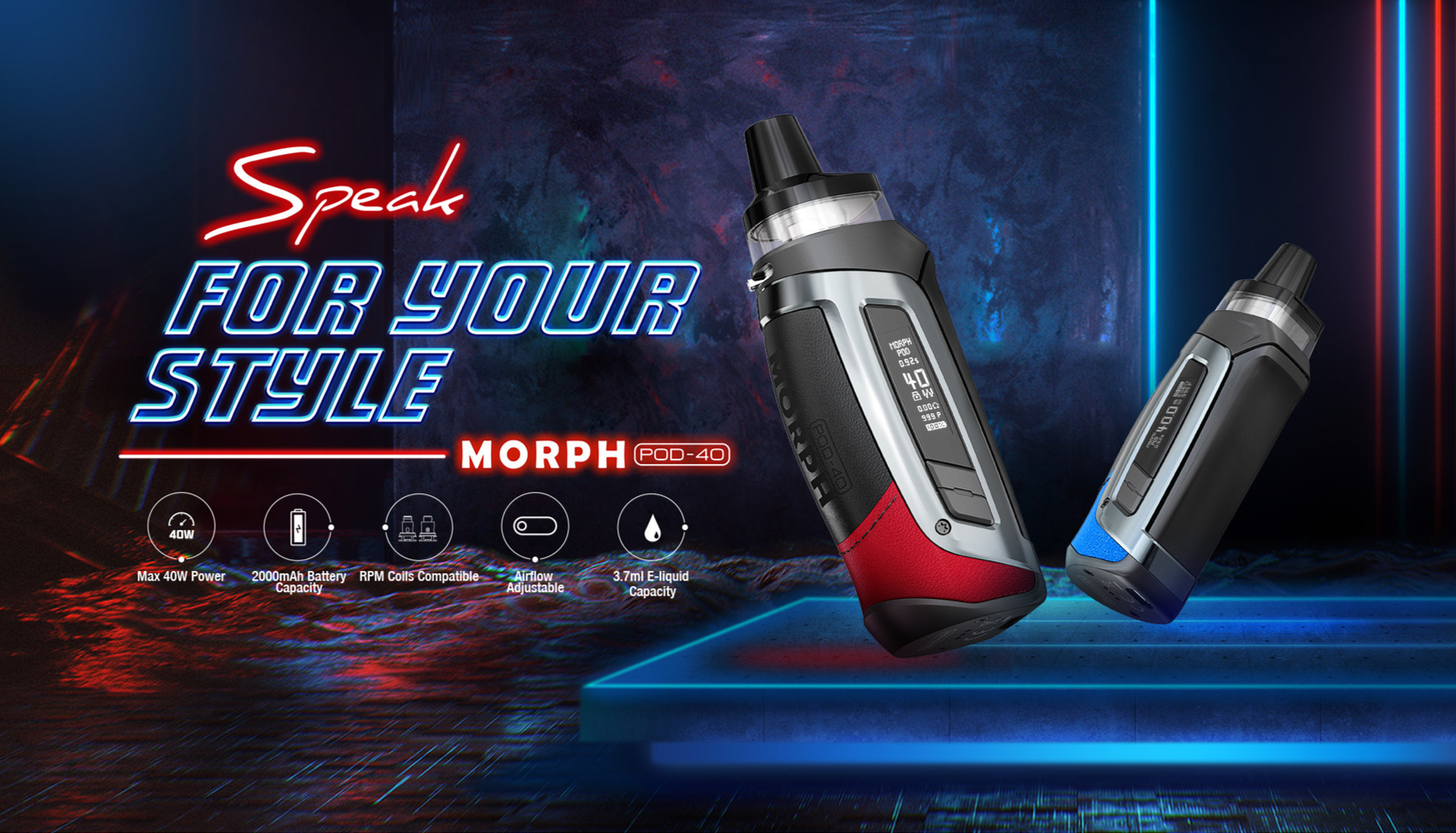 SMOK MORPH POD-40 Pod Mod tasarımı