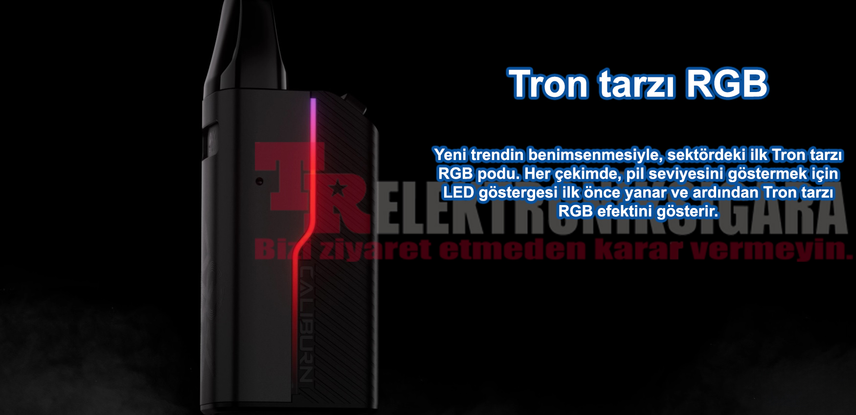 Uwell Caliburn GZ2 RGB LED batarya göstergesi