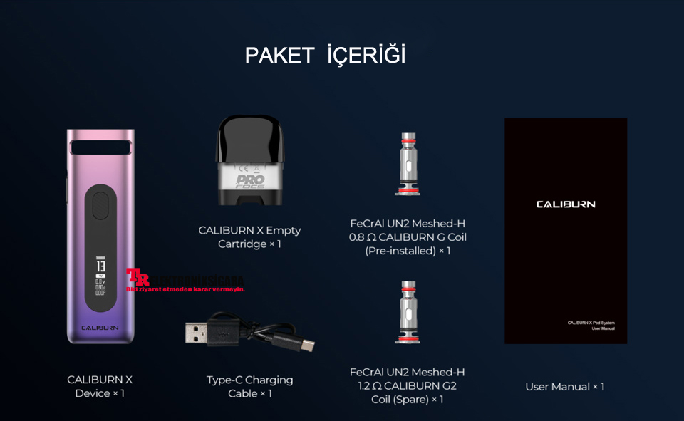 Uwell Caliburn X OLED ekran ve kullanım özellikleri