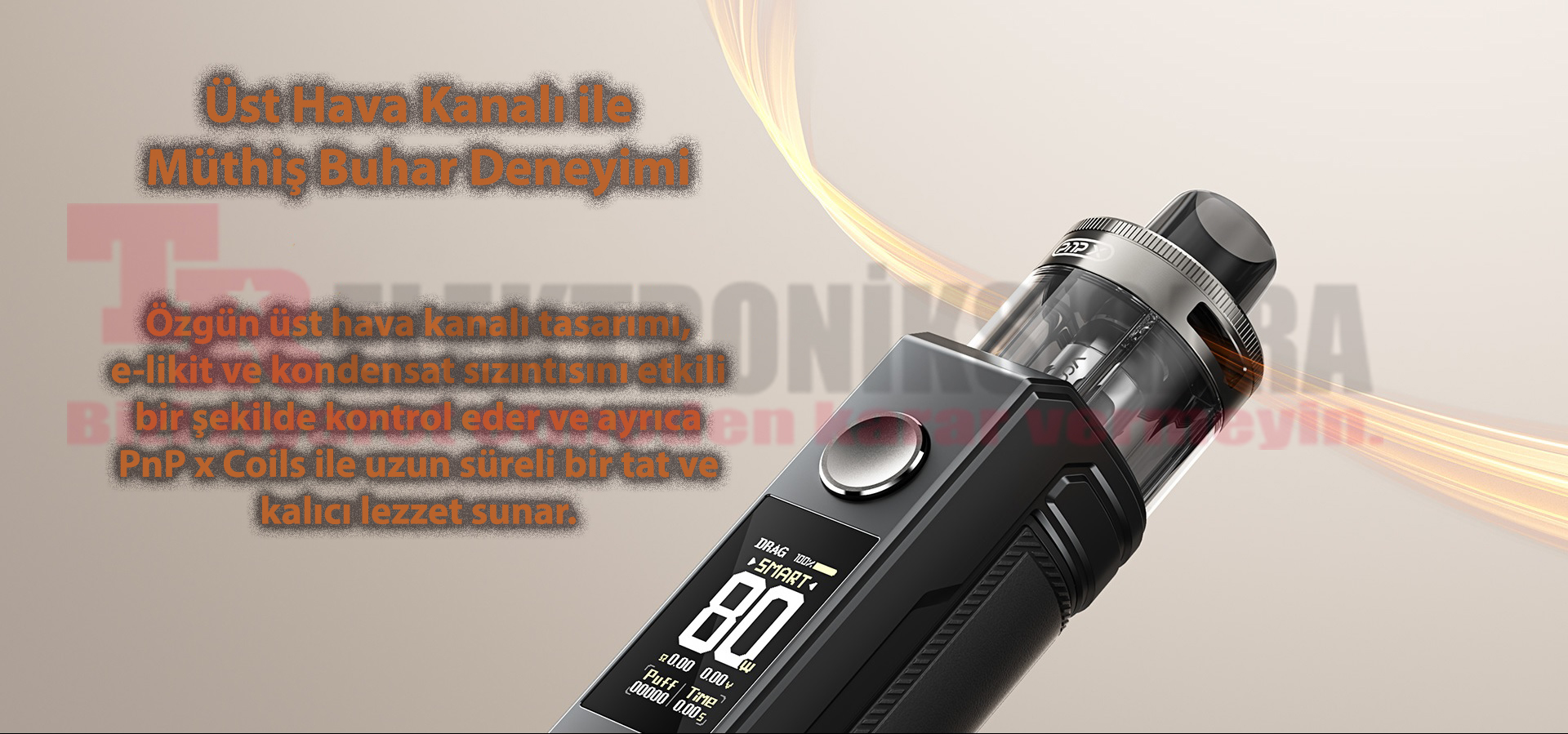 Voopoo Drag X2 üstten ayarlanabilir hava kanalı