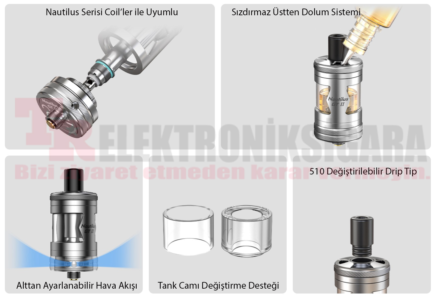 Aspire Nautilus GT II MTL Atomizer 4.5 ml