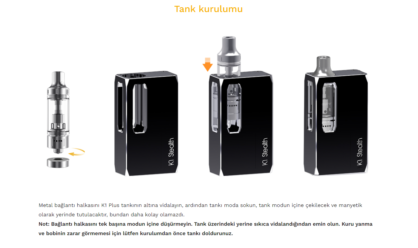 Aspire K1 Stealth Kit 1000Mah