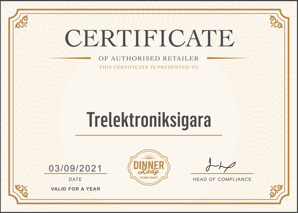 Dinner Lady Likit Orijinallik Sertifikası TRELEKTRONİKSİGARA