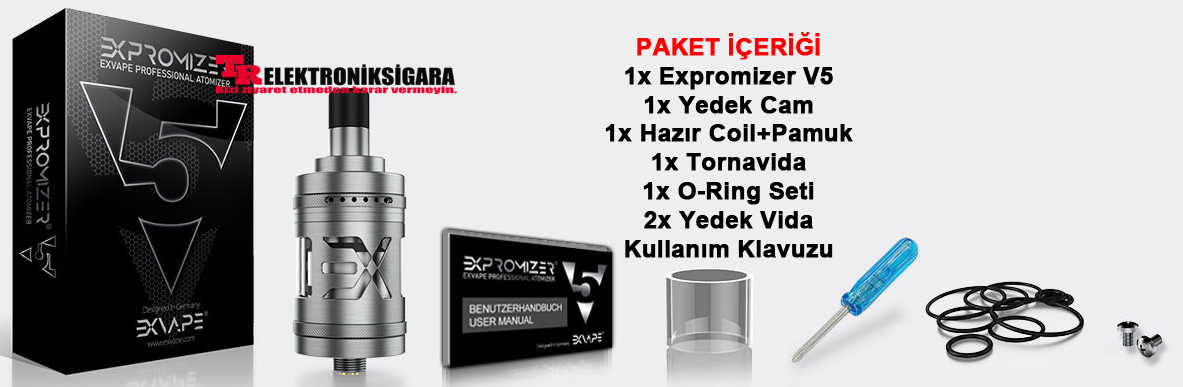 eXpromizer V5 MTL RTA hava akışı ve üst dolum sistemi
