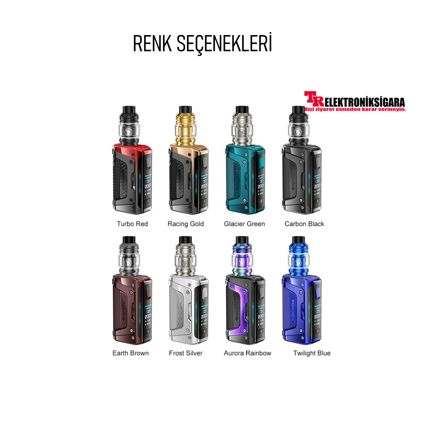 Geekvape Aegis Legend 5 Kit 200W renk seçenekleri