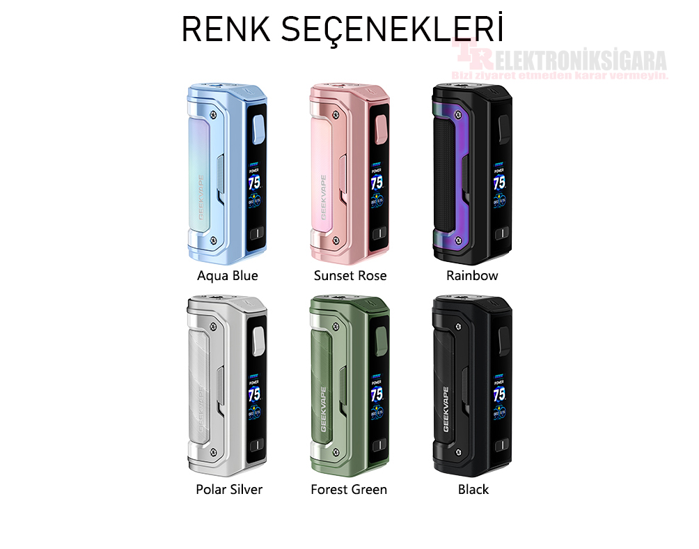 Geekvape Aegis Mini 5 Mod 100W renk seçenekleri