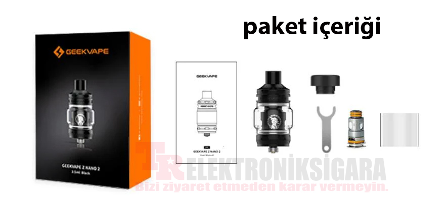 Geekvape Z Nano 2 Tank atomizer paket içeriği
