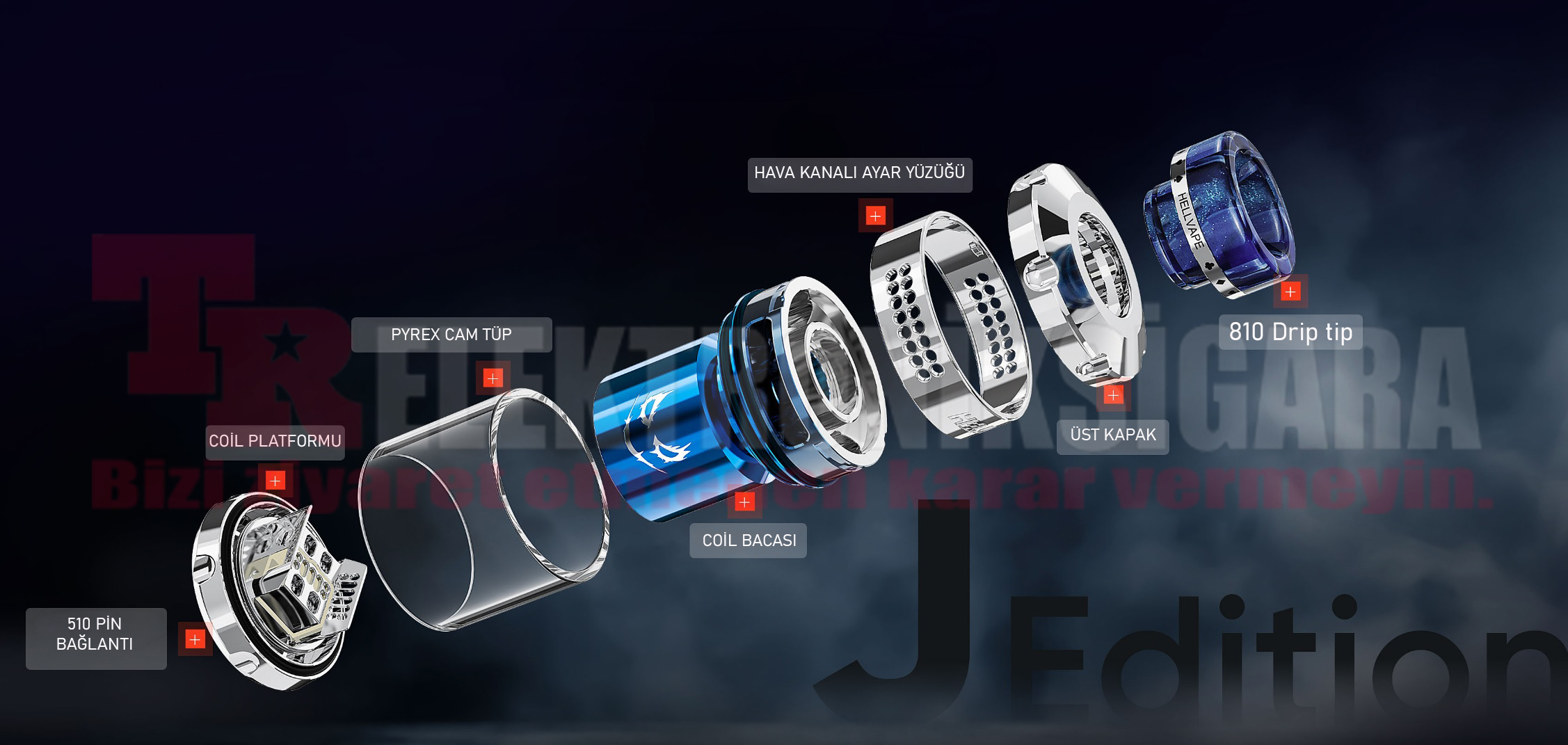 HellVape Dead Rabbit 3 J Edition RTA teknik özellikleri