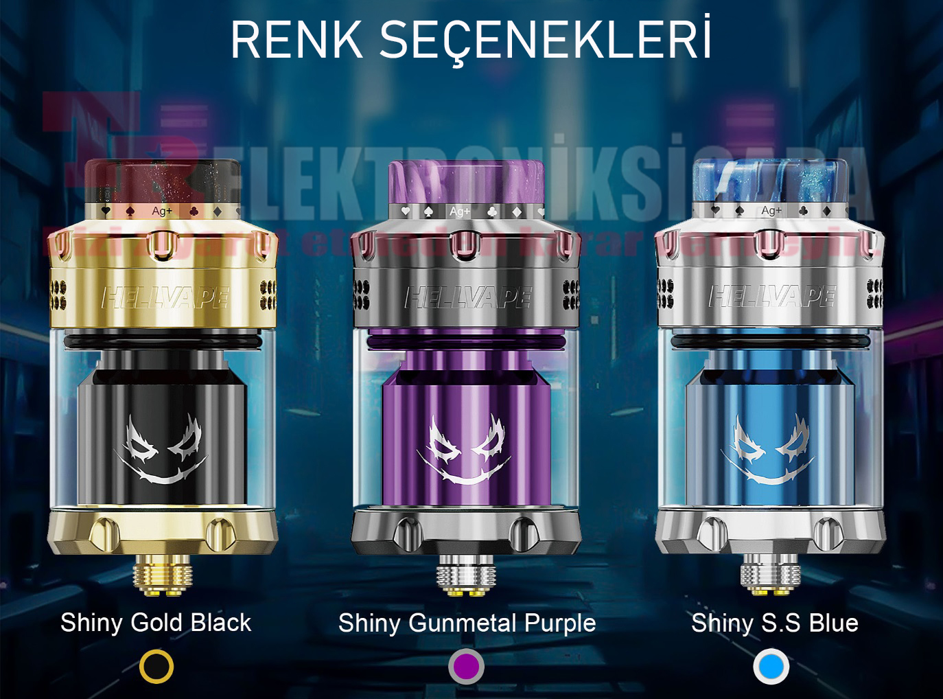 HellVape Dead Rabbit 3 J Edition RTA renk seçenekleri