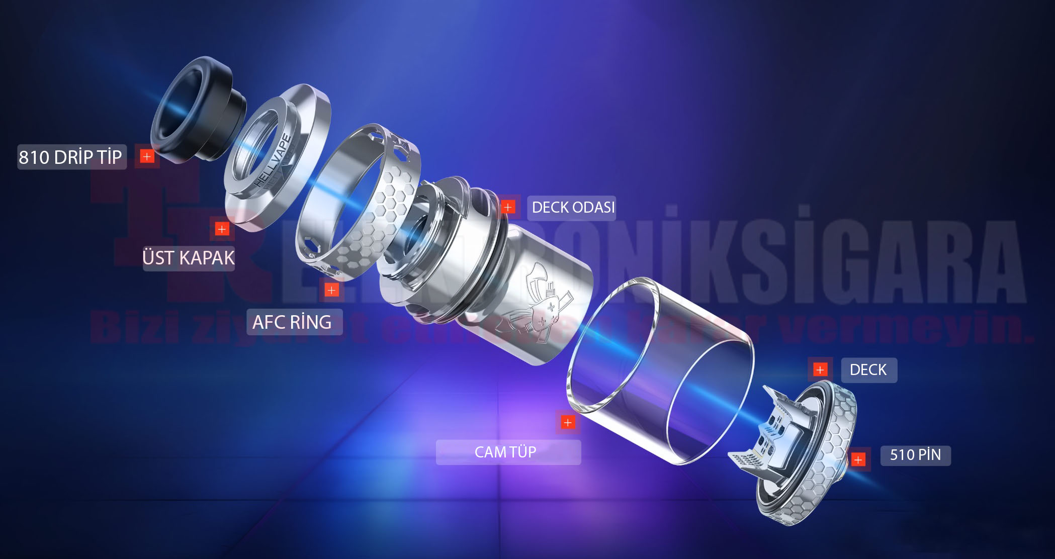 HellVape Dead Rabbit 4 RTA teknik özellikleri