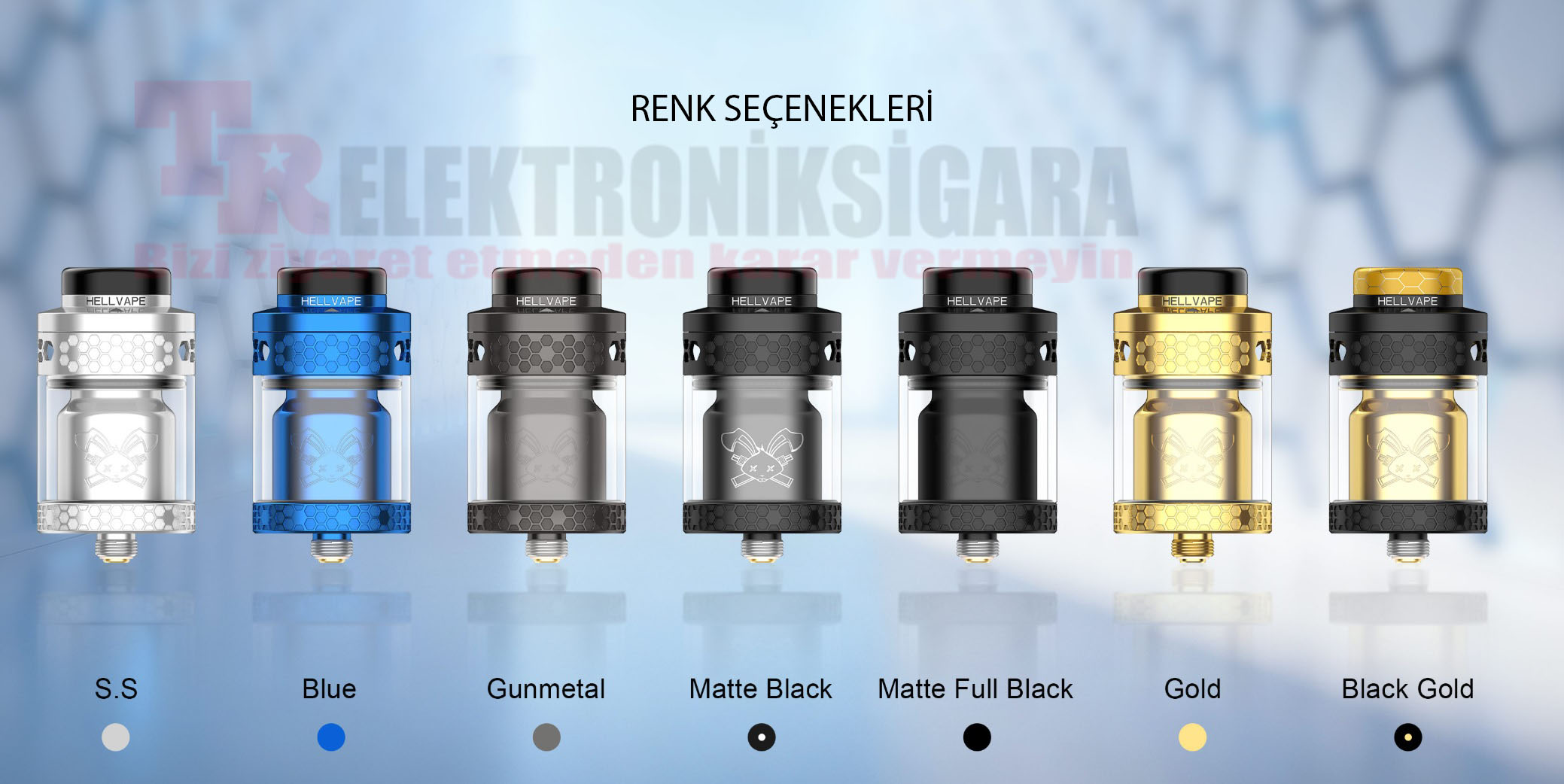 HellVape Dead Rabbit 4 RTA renk seçenekleri