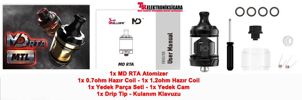 HellVape MD RTA tek coil kurulum tabanı