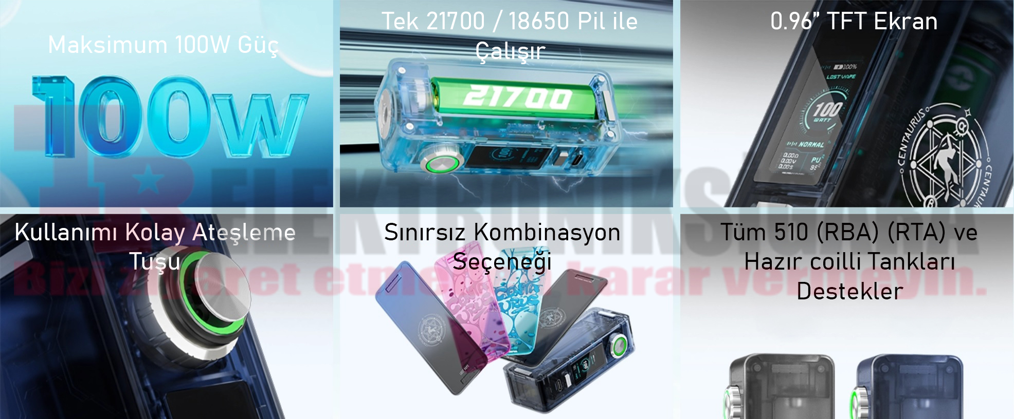 Lost Vape Centaurus N100 100W özellikleri