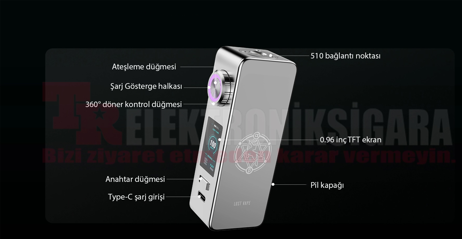 Lost Vape Centaurus M100 özellikleri ve renkleri