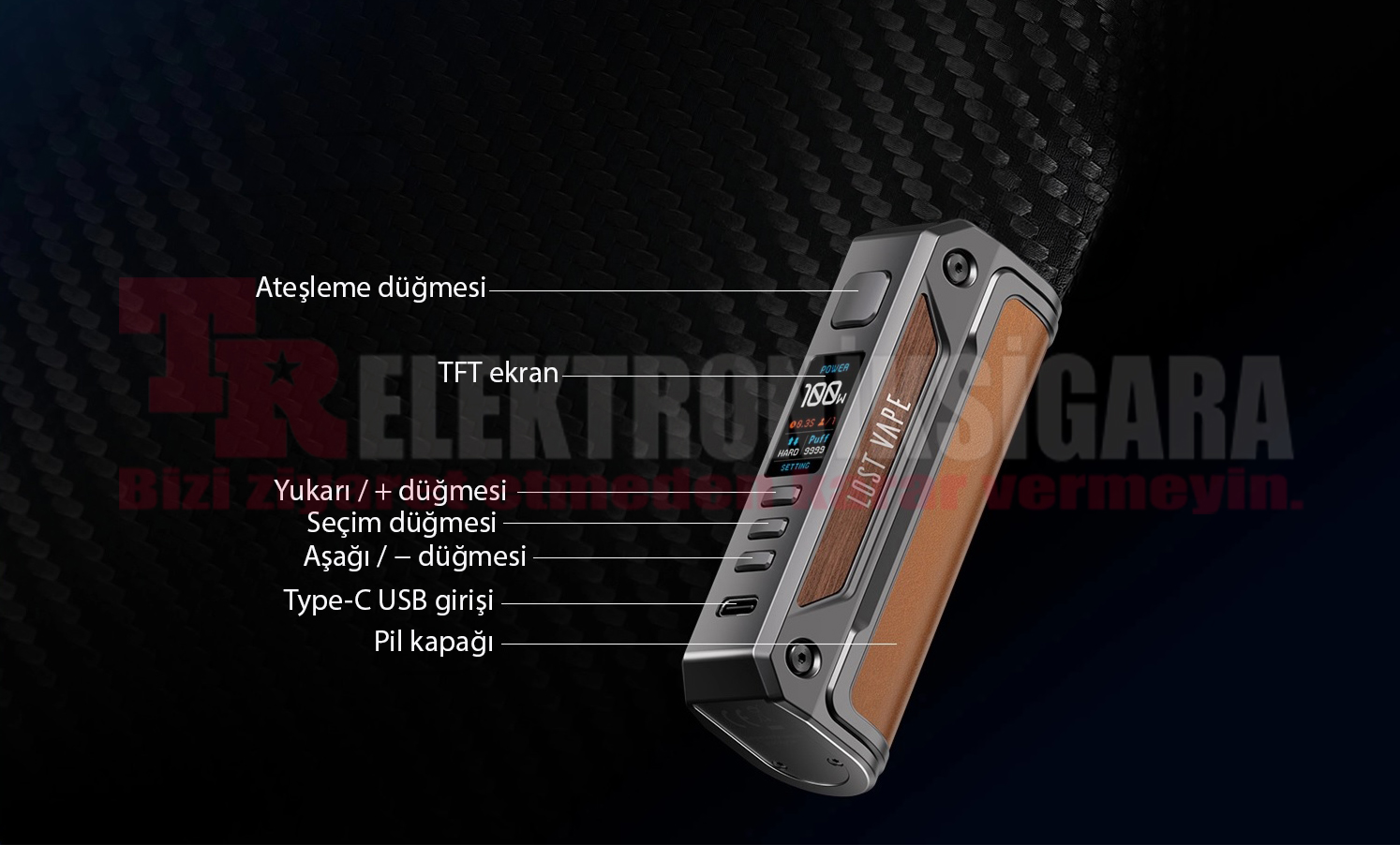 Lost Vape Thelema Solo 100W QUEST 2.0 özellikleri