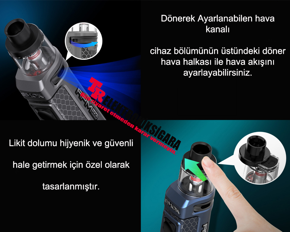 SMOK RPM 100 kartuş ve hava akışı özellikleri
