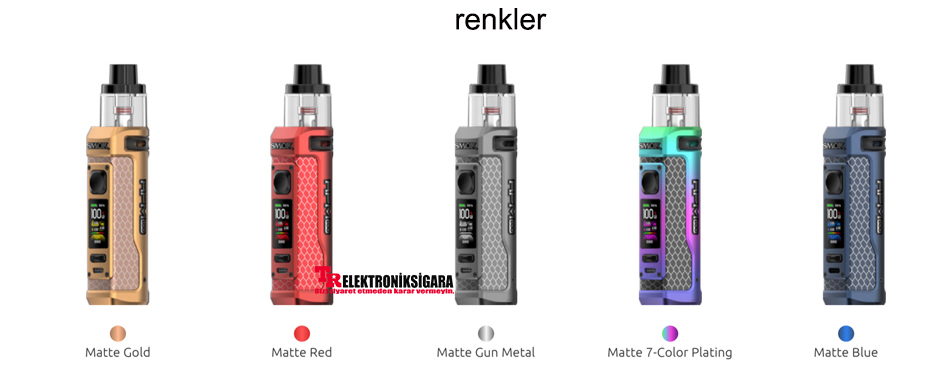 SMOK RPM 100W Pod Mod Kit renk seçenekleri