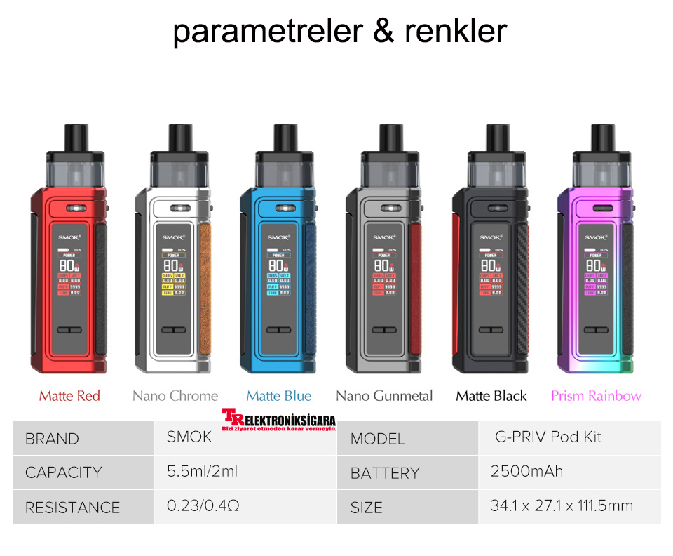 SMOK G-Priv Pod Kit 2500mAh Elektronik Sigara