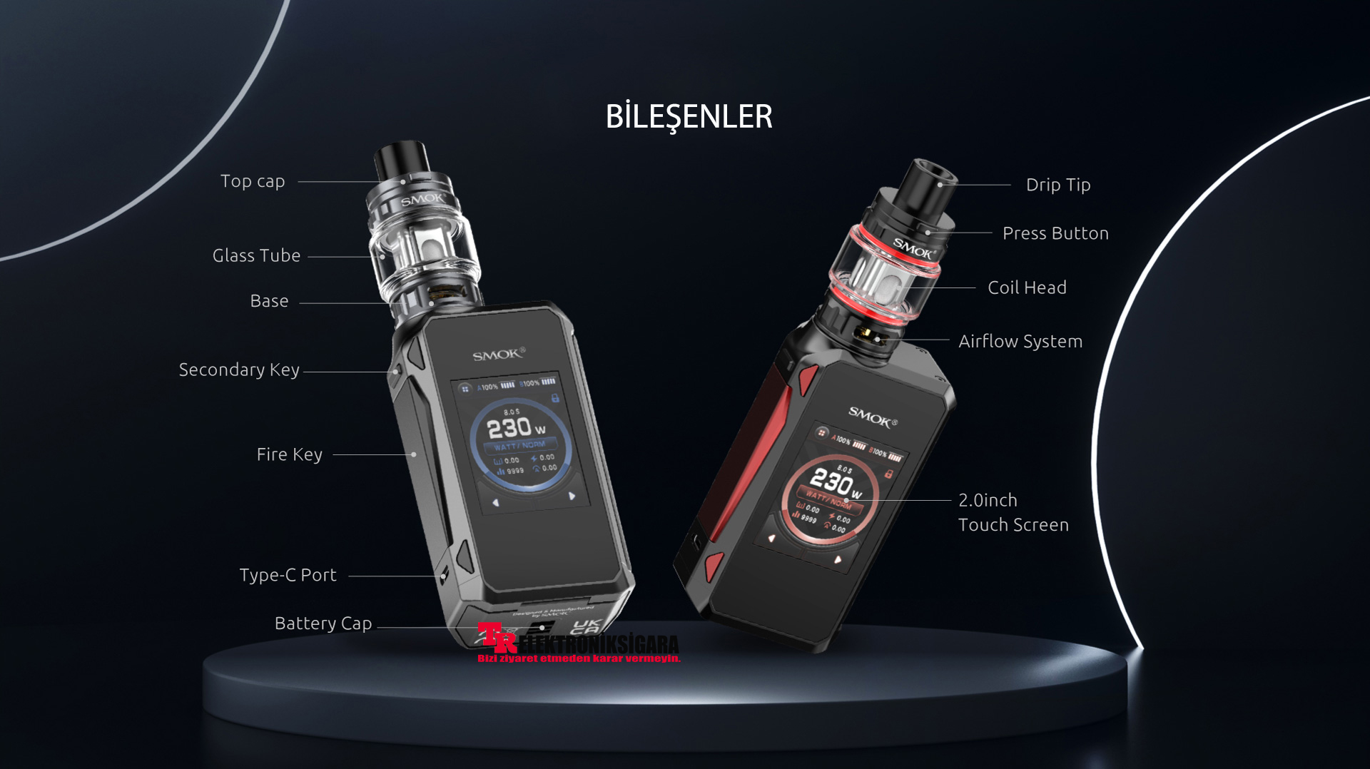 SMOK G-Priv 4 Kit bileşenleri