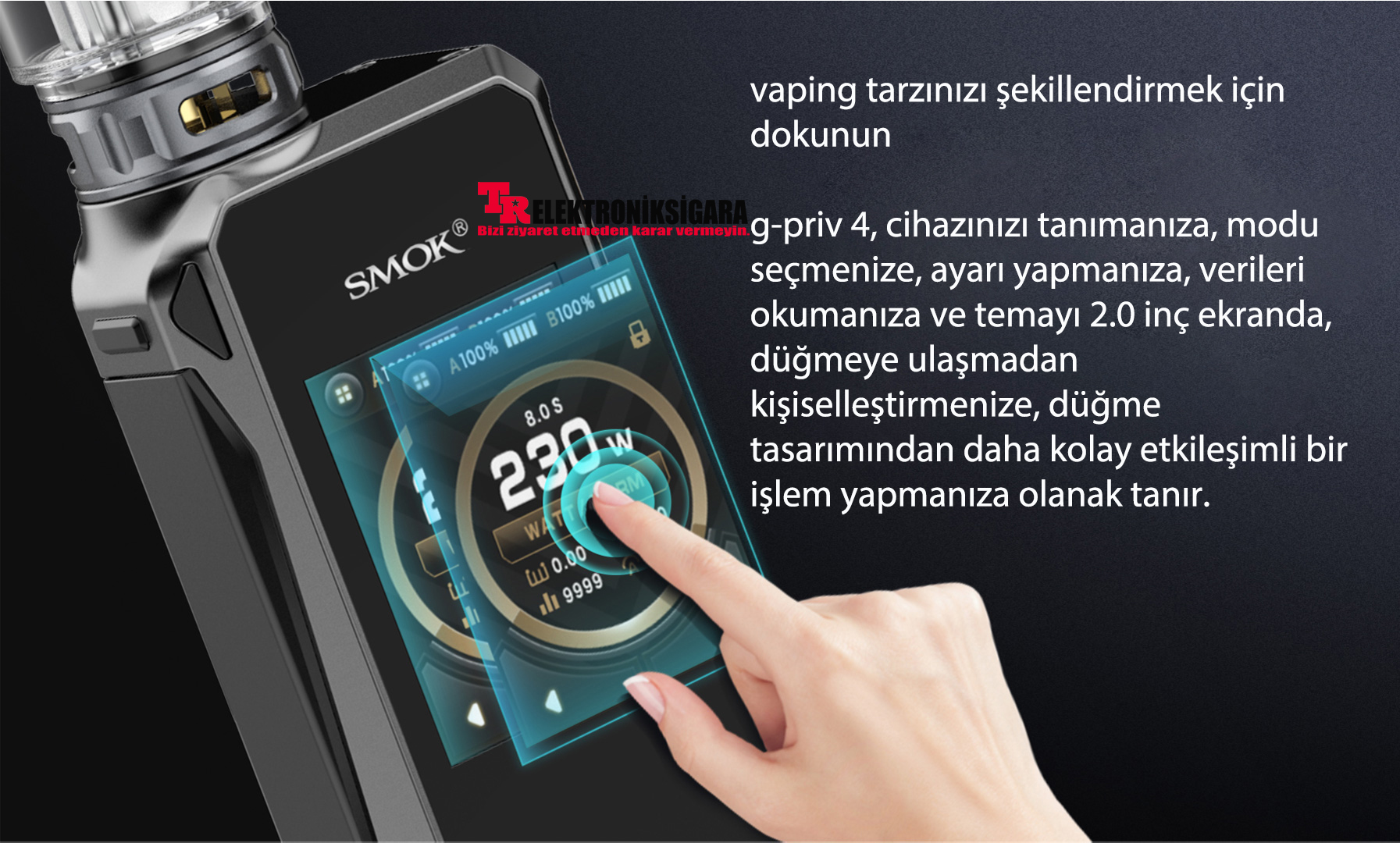 SMOK G-Priv 4 dokunmatik ekran
