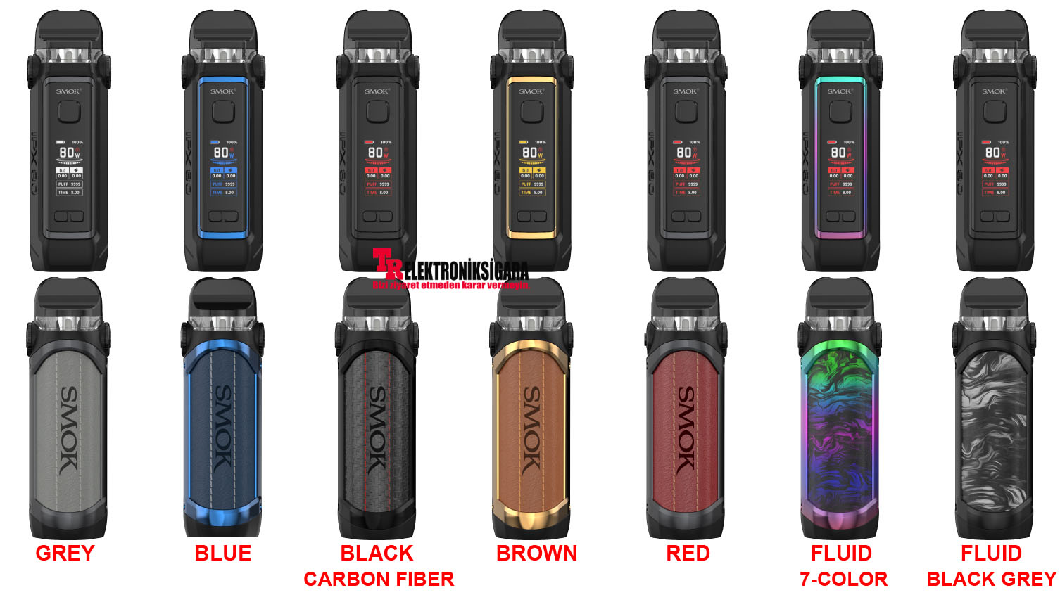 SMOK IPX 80 Kit renk seçenekleri
