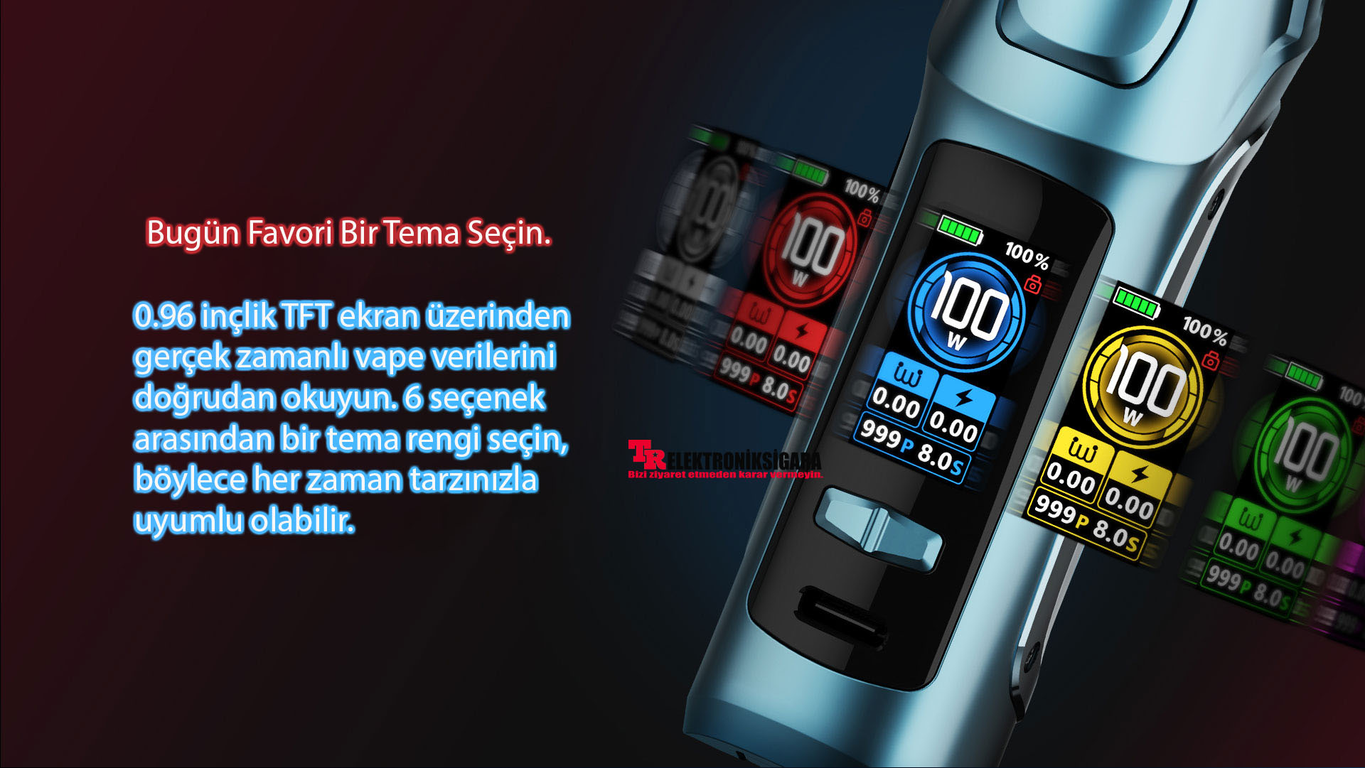 SMOK Mag Solo 0.96 inç TFT ekran