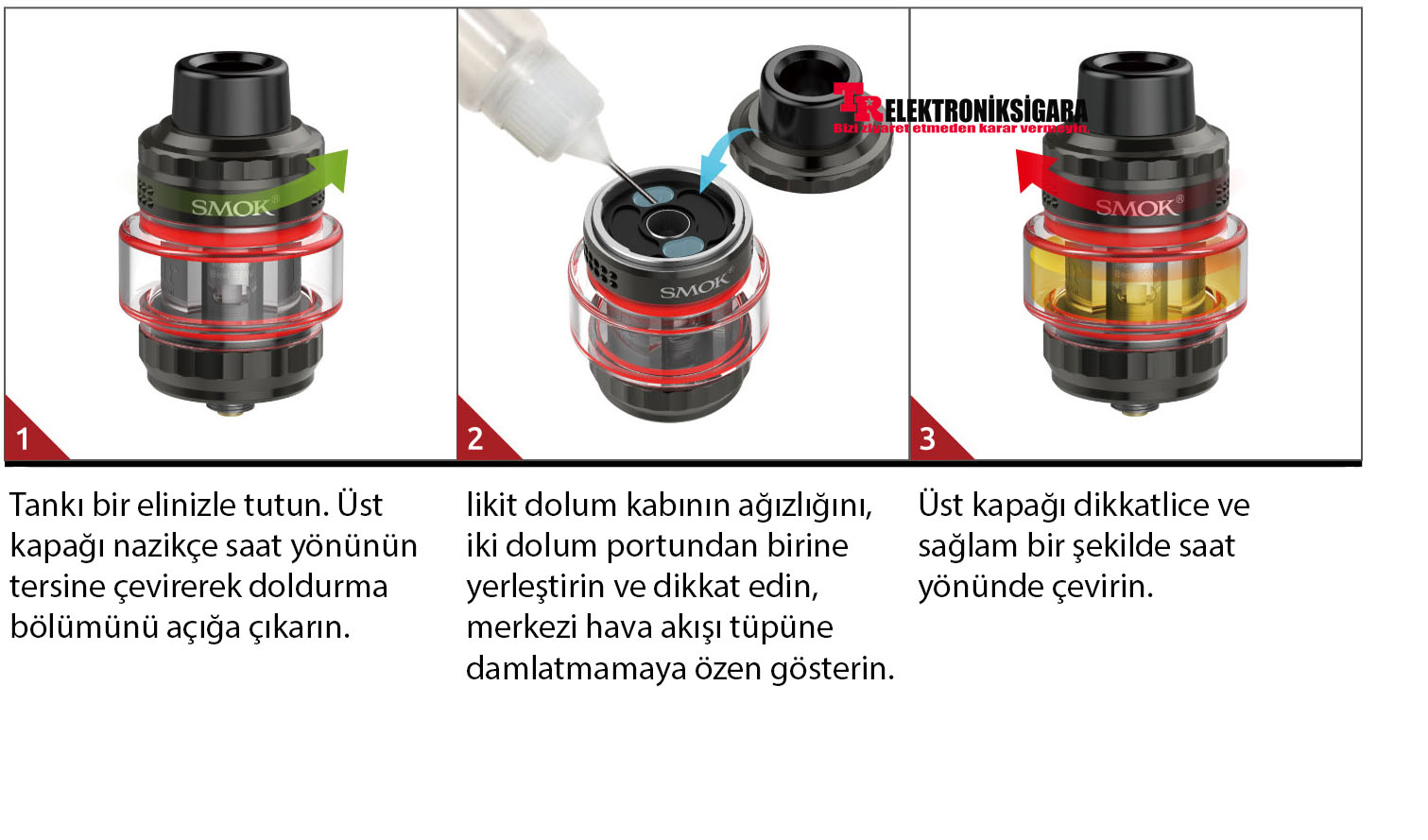 SMOK T-Air Subtank likit dolumu