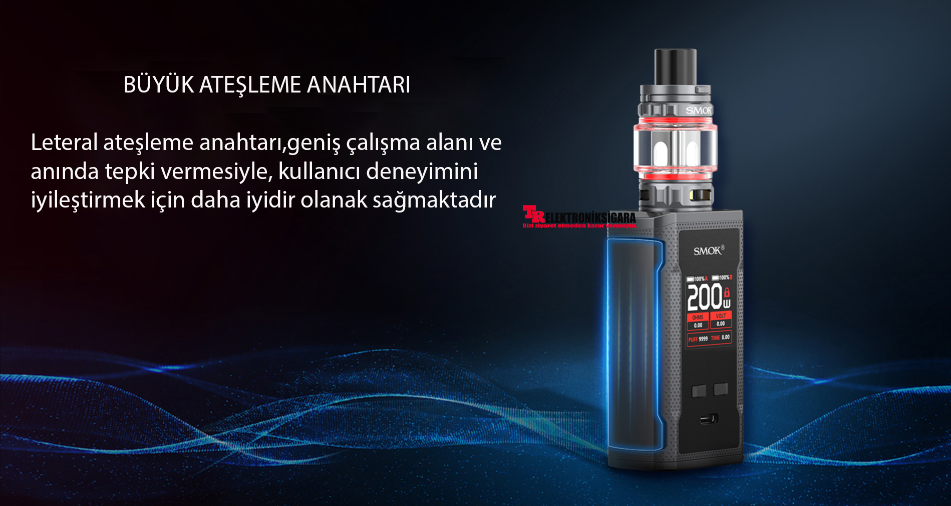 SMOK R-Kiss 2 geniş yan ateşleme anahtarı