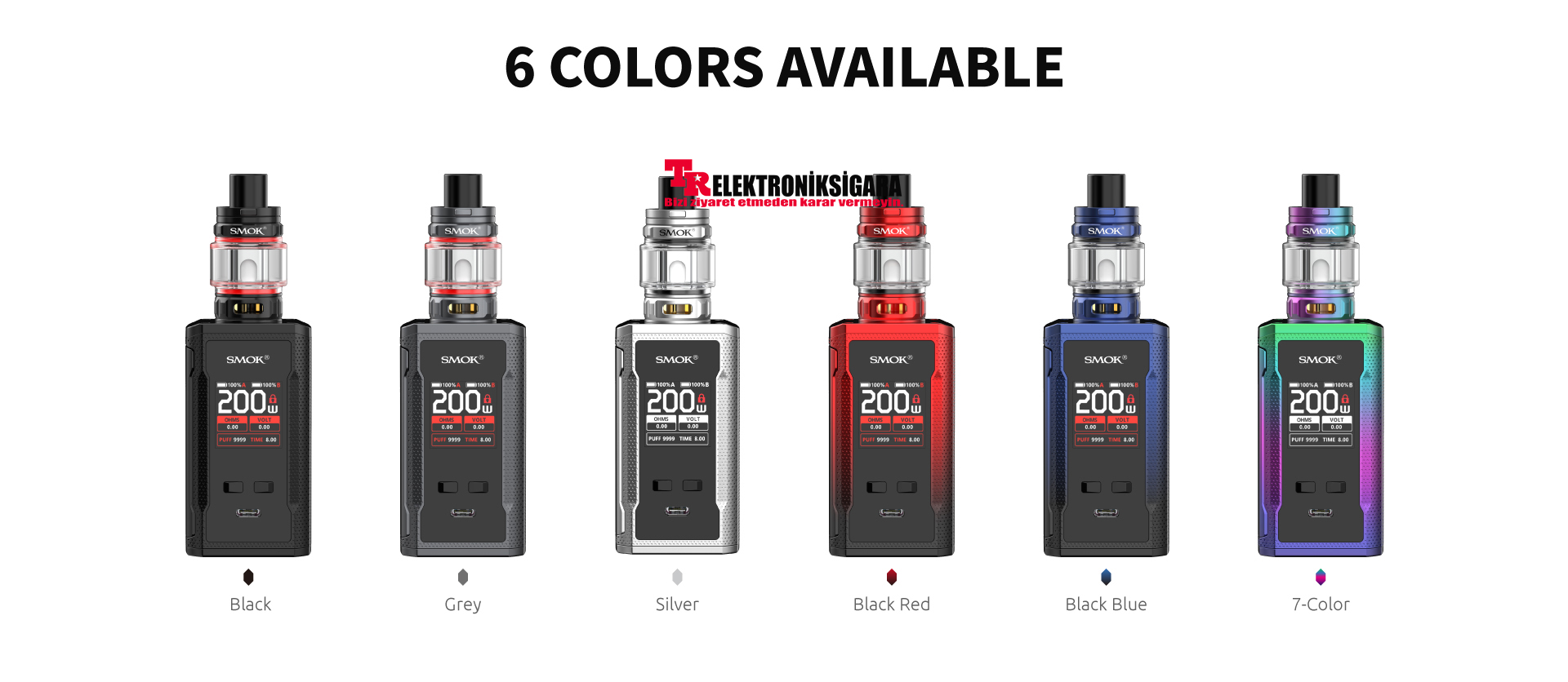 SMOK R-Kiss 2 200W Kit renk seçenekleri