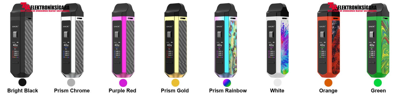 SMOK RPM40 pod mod renk seçenekleri