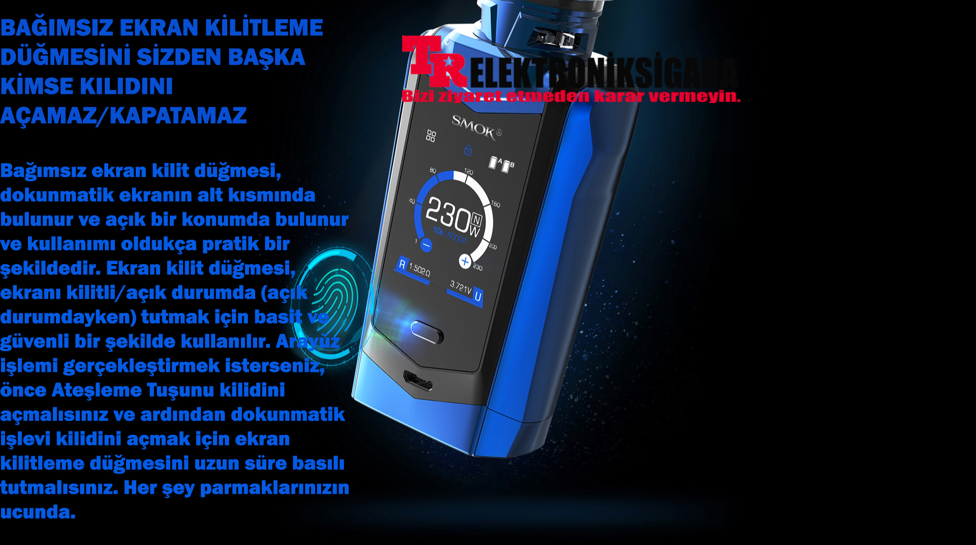 SMOK Species 1.45 inç dokunmatik OLED ekran