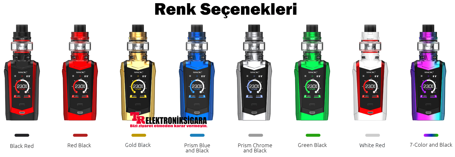 SMOK Species 230W Kit renk seçenekleri