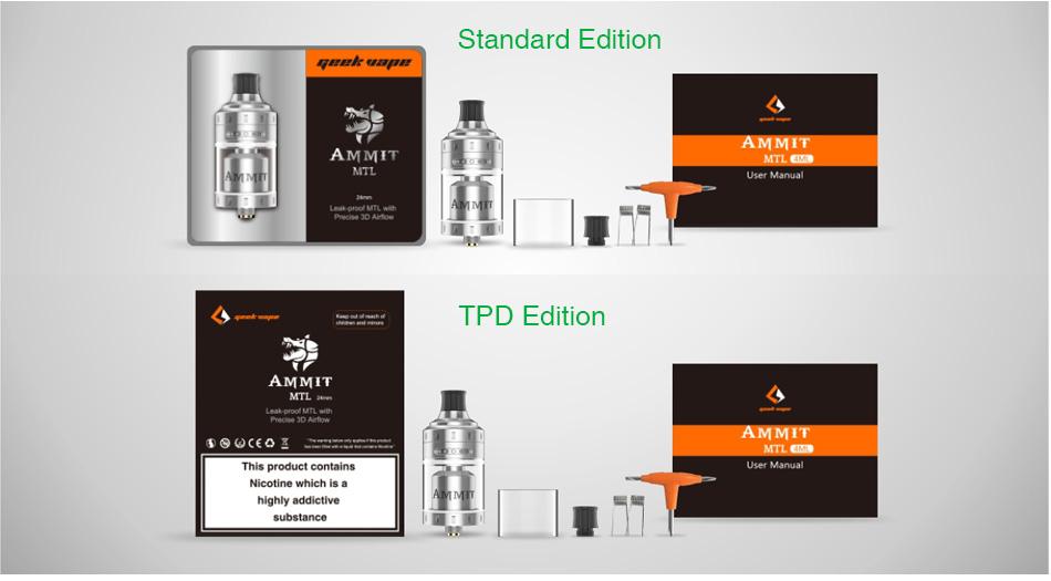 GeeKVape Ammit MTL RTA Atomizer 4ml