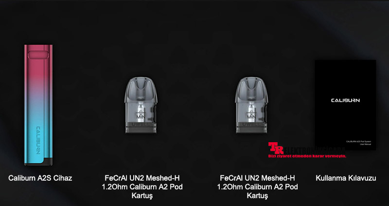 Uwell Caliburn A2S paket içeriği