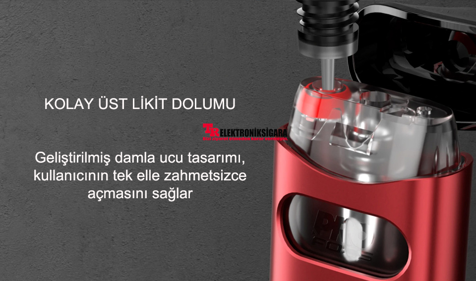 Uwell Caliburn A3 üstten likit dolum sistemi