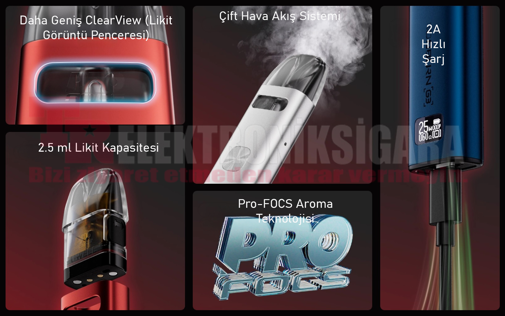 Uwell Caliburn G3 25W pod mod özellikleri