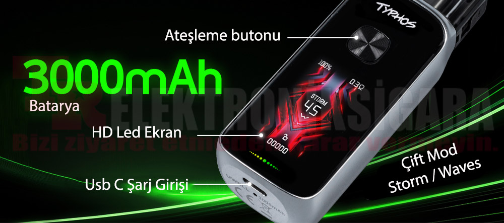 Uwell Typhos Pro paket içeriği tanıtım görseli
