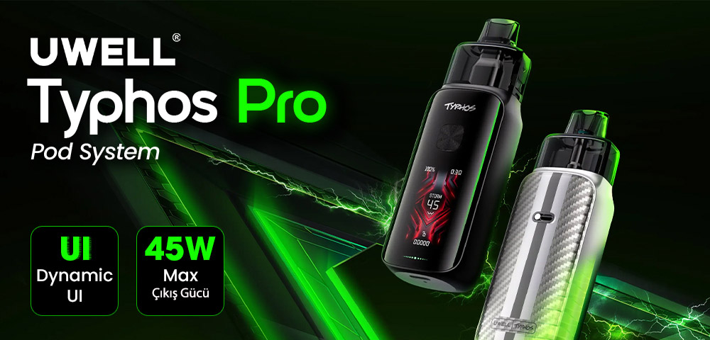 Uwell Typhos Pro 45W pod mod ürün tanıtımı