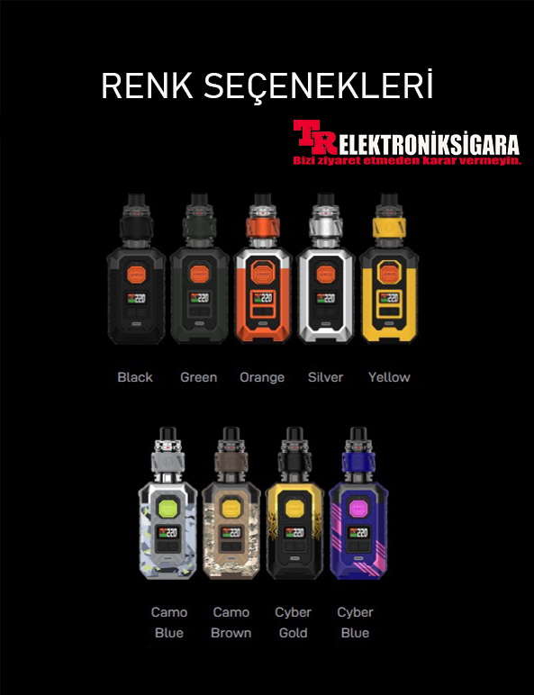 Vaporesso Armour Max 220W renk seçenekleri