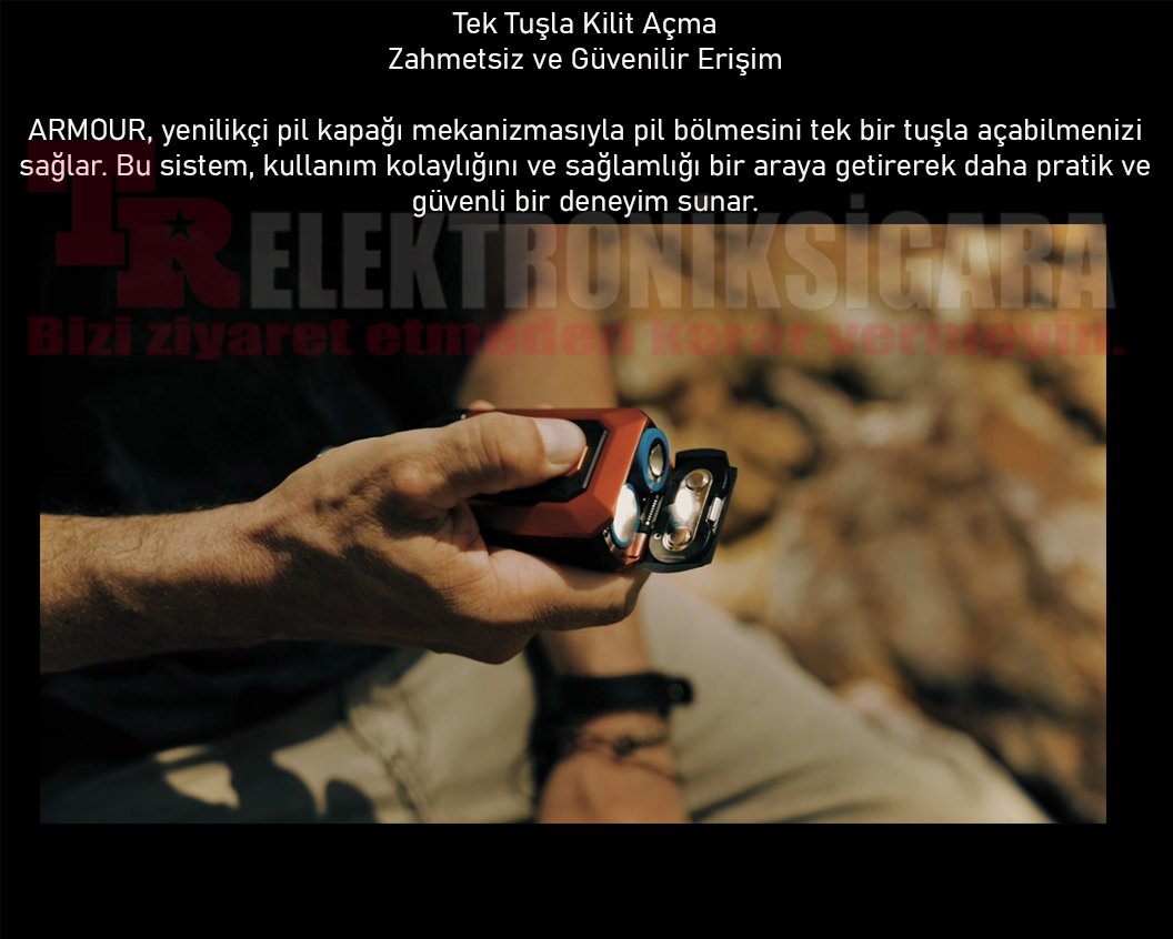 Vaporesso Armour Max Uni-Lock kilit sistemi