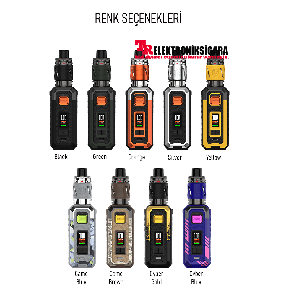 Vaporesso Armour S 100W renk seçenekleri