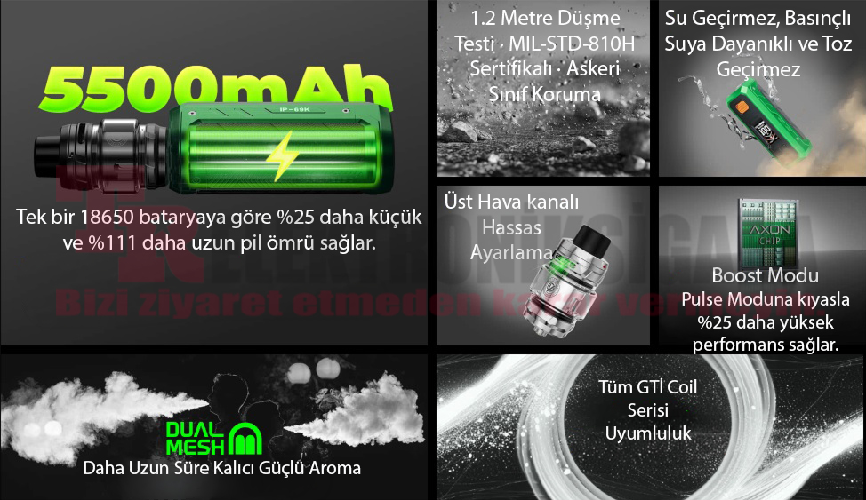 Vaporesso Armour Ultra dayanıklı elektronik sigara tasarımı