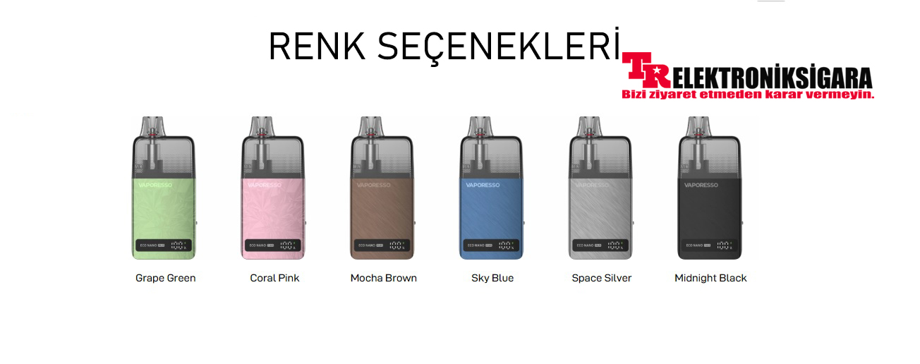Vaporesso Eco Nano Plus renk seçenekleri