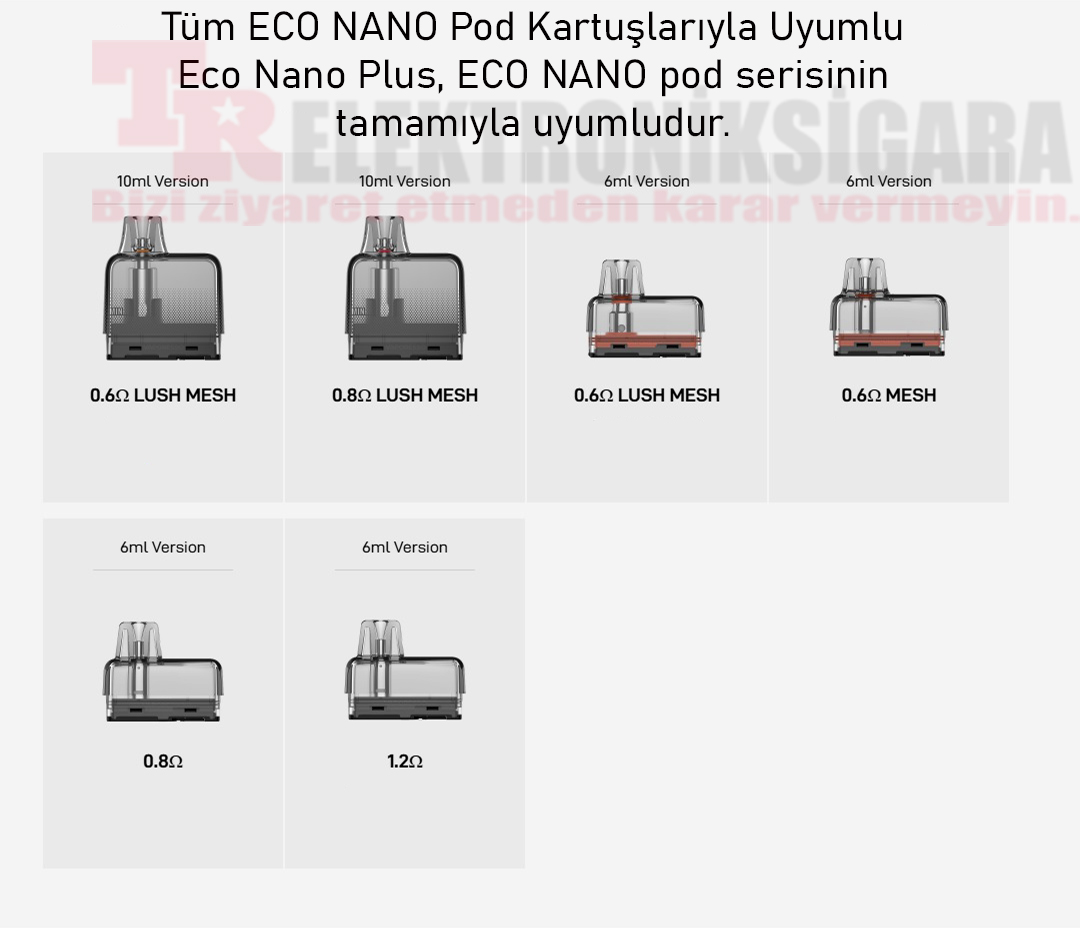Vaporesso Eco Nano Plus 10 ml Lush Mesh pod kartuş