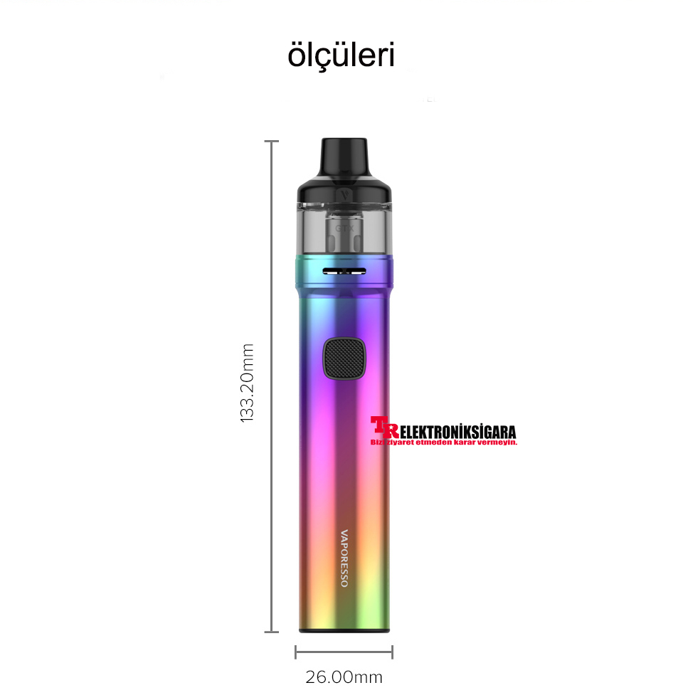 Vaporesso GTX GO 80 ölçüleri