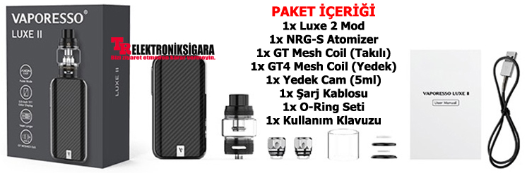 Vaporesso LUXE II AXON chipset ve NRG-S Tank özellikleri