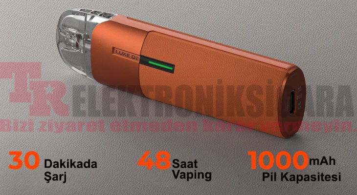 Vaporesso LUXE Q2 1000mAh batarya ve hızlı şarj