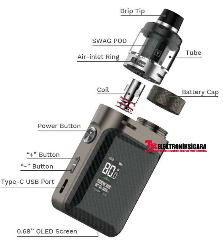 Vaporesso Swag PX80 Pod Mod Elektronik Sigara
